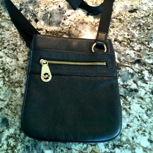 Michael Kors black leather crossbody.